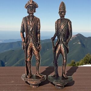 2 Dart Coppercraft Guild Military Soldiers Wall Decor Plaques Revolutionary‎ War
